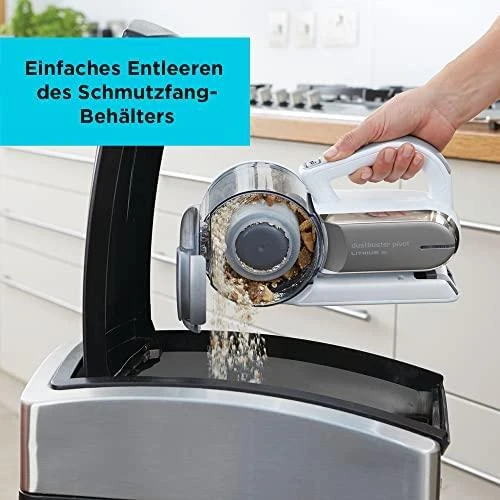 Dulkių siurblys Black & Decker Juodas & Decker Vacuum cleaner bagless, handheld Juodas & Decker Pivot PV1820L-QW (35W, baltos spalvos)