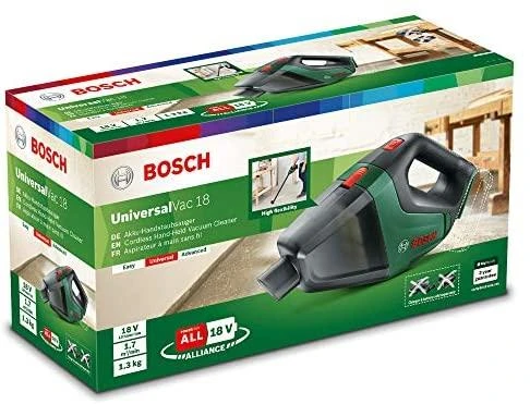 Akumuliatorinis dulkių siurblys Bosch UniversalVac 18, be akumuliatoriaus ir įkroviklio