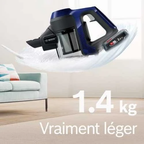 Įkraunamasis dulkių siurblys Bosch Unlimited 6 BBS611MAT, mėlynas