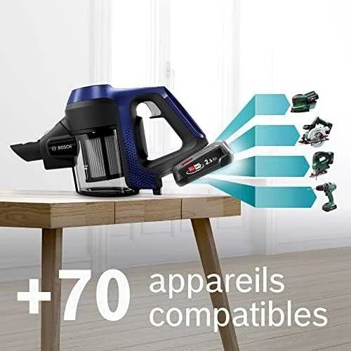 Įkraunamasis dulkių siurblys Bosch Unlimited 6 BBS611MAT, mėlynas