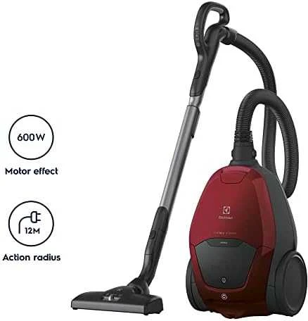 Electrolux Dulkių siurblys PD82-ANIMA Pure D8 Bagled, Galia 600 W, Dulkių talpa 3,5 L, Raudona