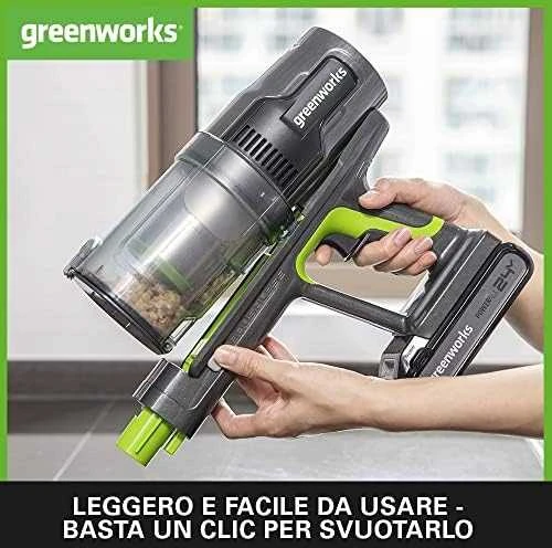 Akumuliatorinis dulkių siurblys Greenworks GD24SVK4S; 24 V; 1x4,0 Ah akum.