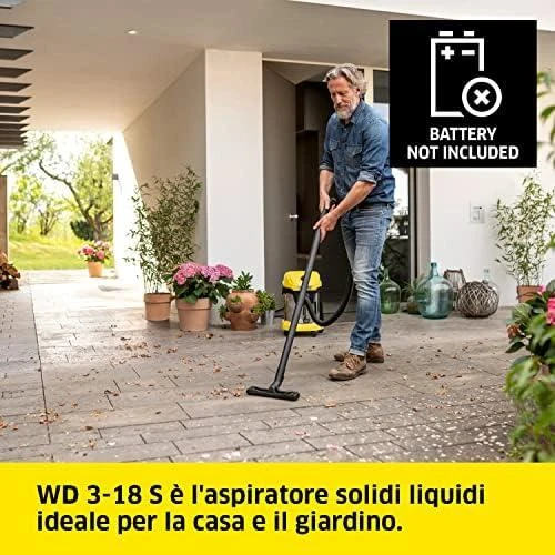 Drėgno ir sauso valymo dulkių siurblys Kärcher WD 3 Battery Premium, be akumuliatoriaus ir kroviklio 1.629-950.0