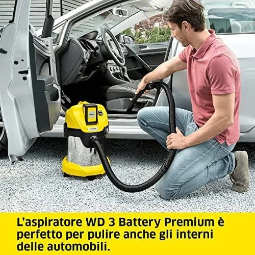 Drėgno ir sauso valymo dulkių siurblys Kärcher WD 3 Battery Premium, be akumuliatoriaus ir kroviklio 1.629-950.0