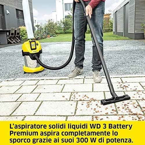 Drėgno ir sauso valymo dulkių siurblys Kärcher WD 3 Battery Premium, be akumuliatoriaus ir kroviklio 1.629-950.0