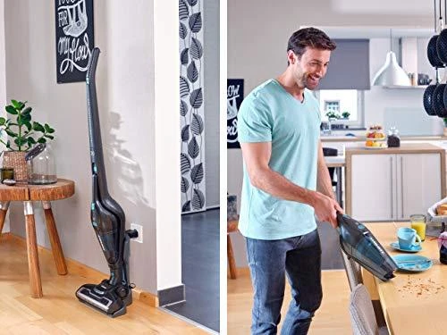 Dulkių siurblys Leifheit Rotaro PowerVac 2in1 20V Bagless Juodas, Mėlyna