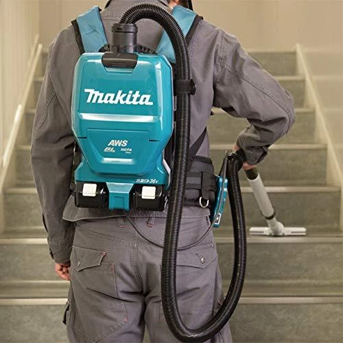 Makita DVC265ZXU Akumuliatorinis dulkių siurblys (kuprinė) 2x18 V Li-ion, AWS, Be akumuliatorių ir kroviklio!
