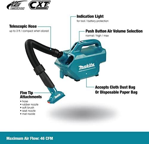 Makita CL121DZ Akumuliatorinis dulkių siurblys 12V MAX Li-ion, CXT ,Be akumuliatorių ir kroviklio!