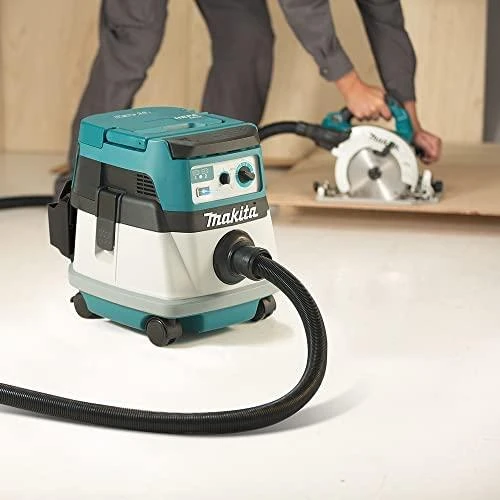 Makita DVC157LZX3 Akumuliatorinis dulkių siurblys 2x18 V Li-ion, HEPA; AWS; Be akumuliatorių ir kroviklio! RAMIOJE!