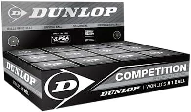 Dunlop Skvošo kamuoliukas Competition 3-blister,1gelt.taš