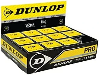 Dunlop Skvošo kamuoliukas Pro 12-box, 2gelt.taš,PSA/WSA