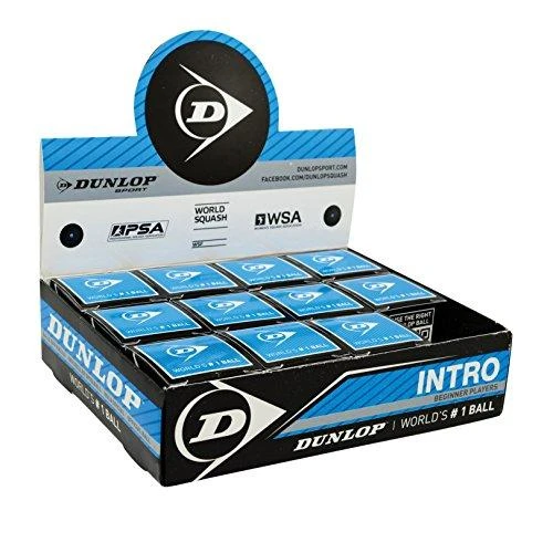 Dunlop Skvošo kamuoliukas Intro 12-box, 1mėlyn.taš