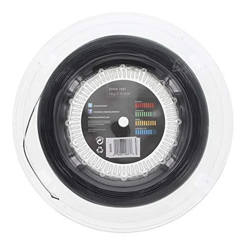 Dunlop Stygos tenisui Juodas WIDOW 16g/1.31mm 200m