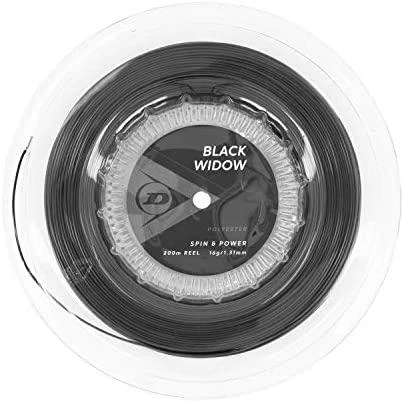 Dunlop Stygos tenisui Juodas WIDOW 16g/1.31mm 200m