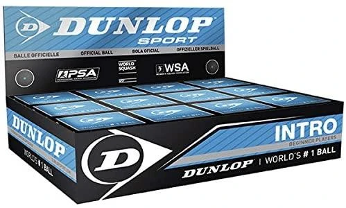 Dunlop Skvošo kamuoliukas Intro 12-box, 1mėlyn.taš