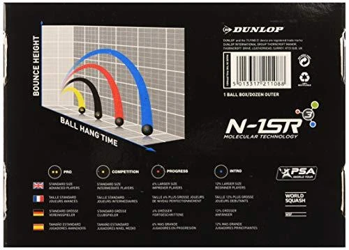 Dunlop Skvošo kamuoliukas Pro 12-box, 2gelt.taš,PSA/WSA