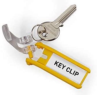 Staples Kabės DURABLE KEY CLIP geltona raktų pakabukas, pakuotėje 6 vnt.