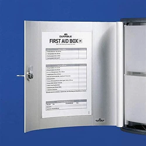 Durable DURABLE Verbandskasten First Aid Set L DIN13157 sidabrinis
