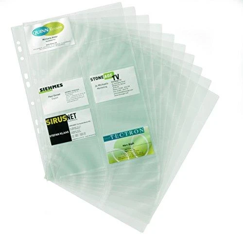 Durable Patvarūs papildymai Visifix 2384 ir 2388 vizitinių kortelių laikikliams 10vnt. scaidrus (2389-19)
