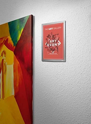 Plakatas Patvarus lipnus rėmelis A4 DURABLE DURAFRAME WALLPOPER 484323 sidabrinė jautriems paviršiams / pvz., tapetams / medienai (484323)