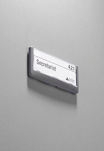 Laikiklis Staples Kabės DURABLE CLICK SIGN informacinis ženklas 149x52,5 mm, grafitas
