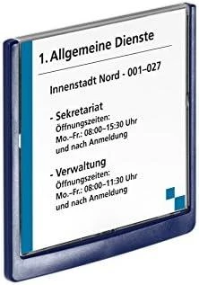 Durable informacinė lentelė su mėlynu rėmeliu