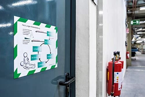 Plakatas Durable Patvarus DURAFRAME SECURITY lipnus rėmas žalia-balta A4, 2 vnt (DUR941)