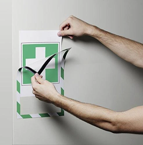 Plakatas Durable DURAFRAME MAGNETIKOS SAUGUMAS A4 5St grUn / baltas