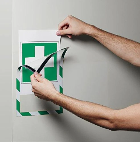 Plakatas Durable DURAFRAME MAGNETIKOS SAUGUMAS A4 5St grUn / baltas
