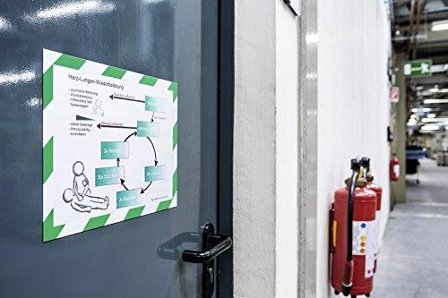 Plakatas Durable DURAFRAME MAGNETIKOS SAUGUMAS A4 5St grUn / baltas