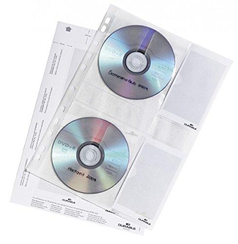 Patvarūs DURABLE CD dėklai 2 CD/DVD diskams, skaidrūs, 5 vnt.