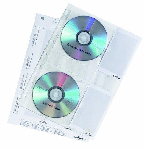 Durable KOSZULKA ZAWIESZKOWA NA CD POCZWÓRNA Z WYŚCIÓŁKĄ OCHRONNĄ 5szt.