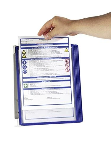 Laikiklis Durable Rinkinys 5 paneli informacyjnych na ścianę Vario Durable tamsiai mėlyna