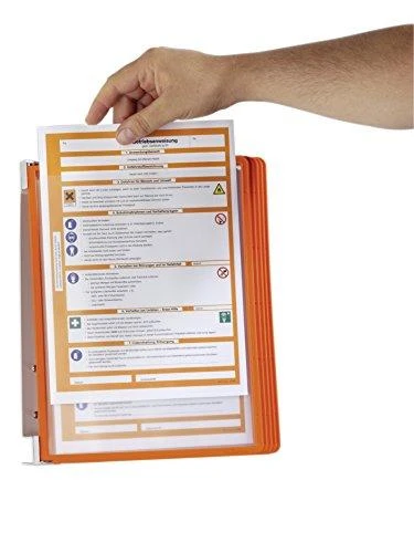 Durable Parinktas iš 5 informacinių skydelių, skirtų variosienei Durable oranžinės spalvos