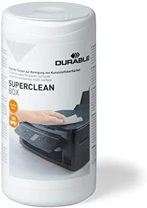 Valiklis Servetėlės DURABLE biuro techn. paviršiaus valymui,100vnt., šlapios