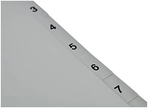 Durable A4 skirtukai su skaitmenimis 3-7