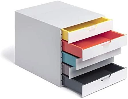 Durable DURABLE Schubladenbox VARICOLOR 5Fächer MIX mehrfbg