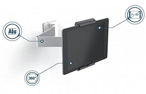 Durable Patvarus planšetės laikiklis WALL ARM metalinis sidabras 8934-23