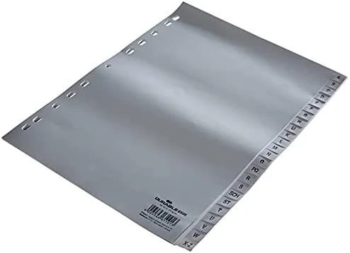 Durable A4 abėcėlinis skirtukas segtuvui