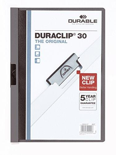 Durable Patvarus 220057 - Įprastas aplankas - A4 - PVC - Antracito spalvos - Pilkas - Matinis - Vertikalus