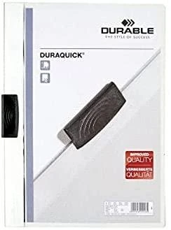 Durable Folder su klipsem Duraquick 1-20 kartek balta