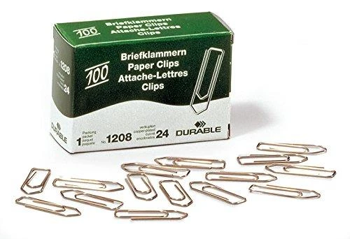Sąvaržėlės Durable, geltono metalo, 32mm, apvalios (100) 1104-202