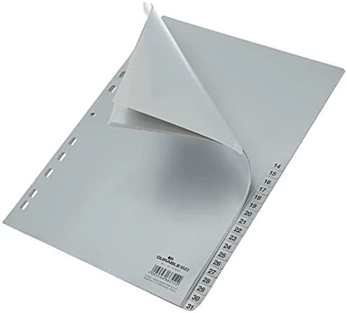 Dokumentų skirtukai Durable A4 1-31 PP (652310)