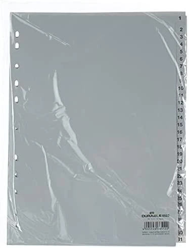 Dokumentų skirtukai Durable A4 1-31 PP (652310)