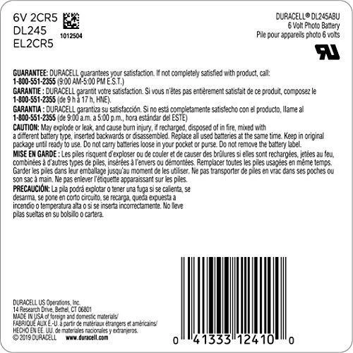 Ličio baterija 2CR5 (EL2CR5, DL245) 6V 1400mAh Duracell