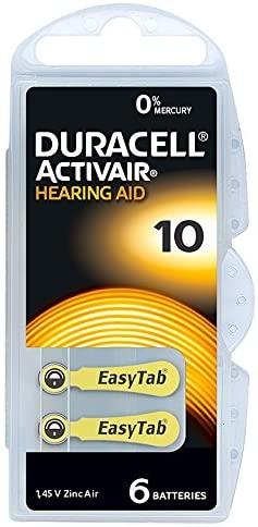 Duracell | A10/DA10/ZL10 | Zinc air cells | 6 pc(s)