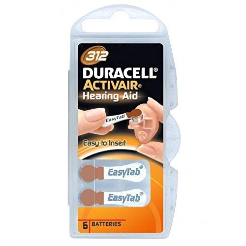 Duracell 312 baterijų pakuotė su EasyTab rankenėlėmis