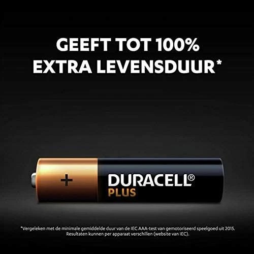 Baterija - Duracell AAA Plus Alkaline 1.5V 4-vnt.
