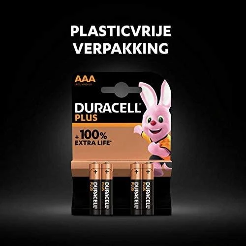 Baterija - Duracell AAA Plus Alkaline 1.5V 4-vnt.