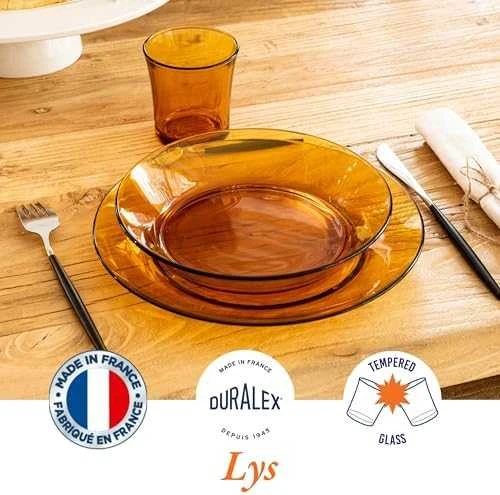 Talerz głęboki Duralex LYS AMBER oranžinė 195 x 35 mm - komplektas 6 vnt.